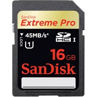 SanDisk SDHC 16Gb Extreme 45MB/s