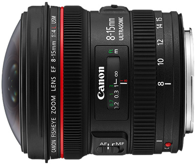 Canon EF 8-15mm f/4L Fisheye USM lens hire from RENTaCAM Sydney
